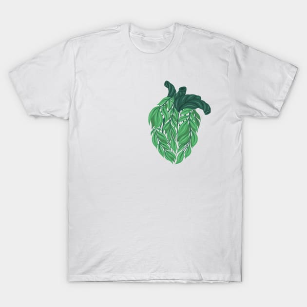 Leafy heart T-Shirt by Veleri